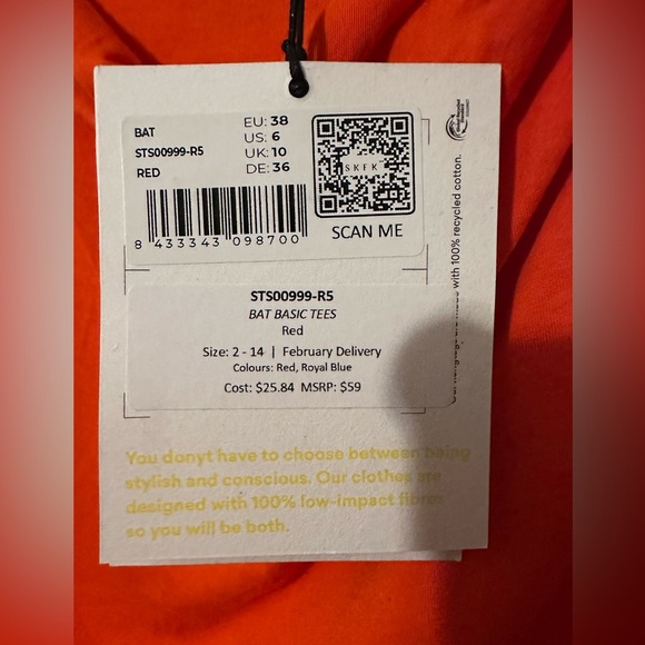 SKFK BAT T-Shirt Size 6 - Picture 6 of 7